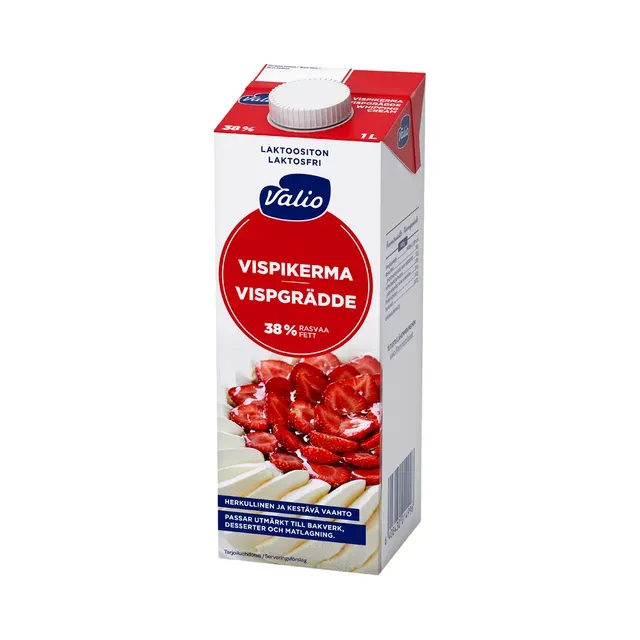 Laktoosivaba vahukoor UHT 38%, VALIO, 1 L