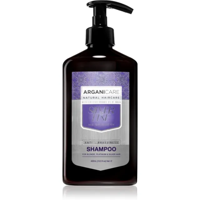 Arganicare Silver Shampoo Šampoon kollaste toonide neutraliseerimiseks 400 ml