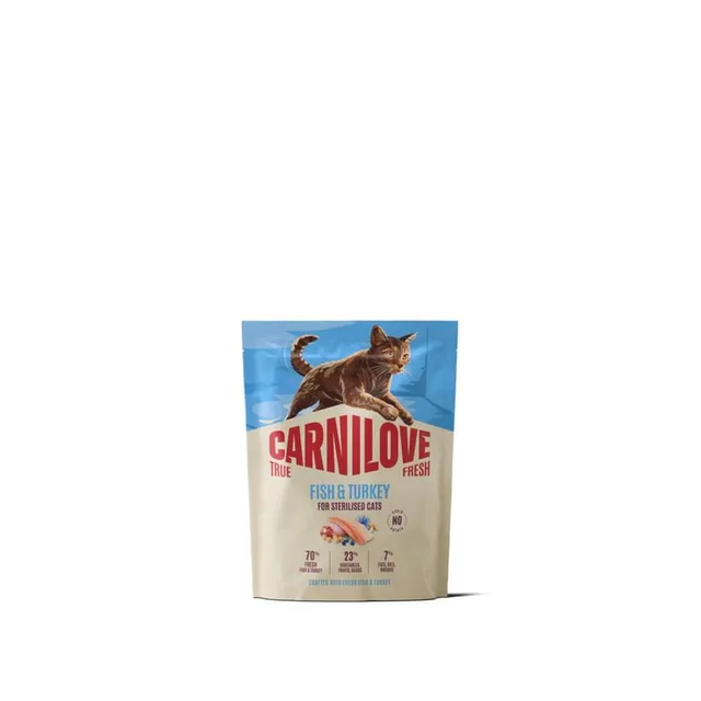 Carnilove True Fresh kuivtoit steriliseeritud kassile, kala/kalkun, 400 g