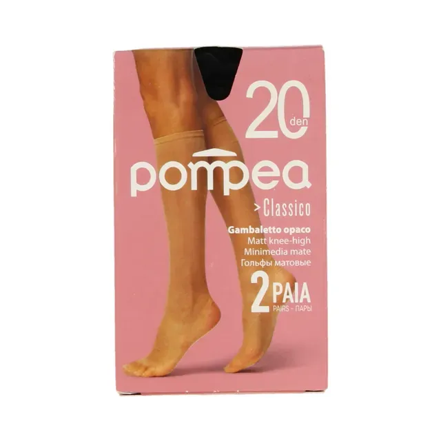 Naiste põlvikud Classico 20den nero 1 suurus, POMPEA, 2 paari