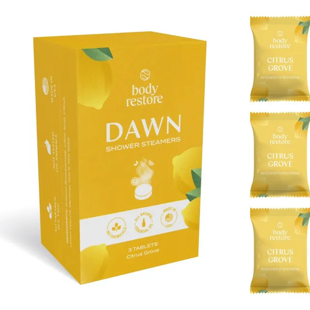 Body Restore Dawn dušitabletid lõhnatooted Citrus Groove 3 tk