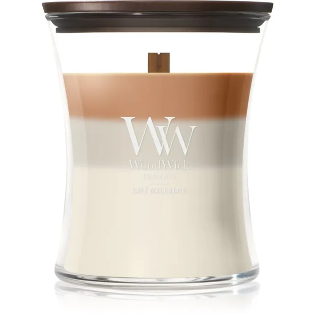 Woodwick Trilogy Café Macchiato lõhnaküünal puidust taht 275 g