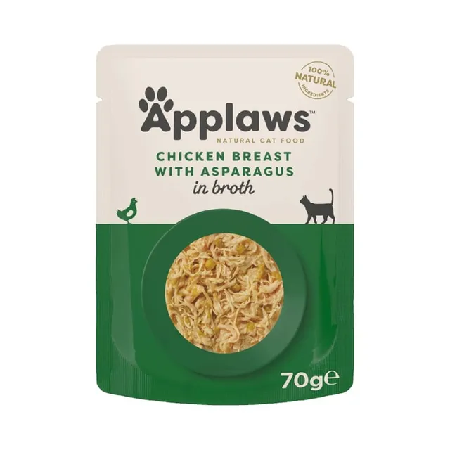 Applaws kassi einekotike, kana/spargel, 70 g