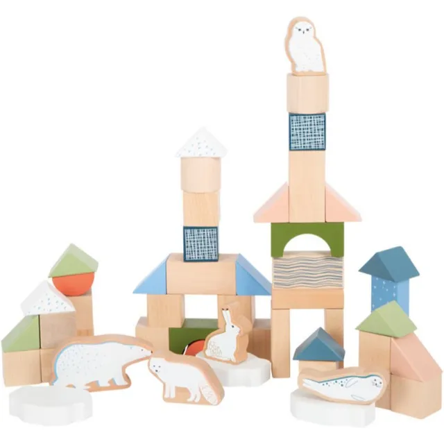 Small foot Wooden Building Blocks Dino kuubikud puidust 12 m+ 20 tk