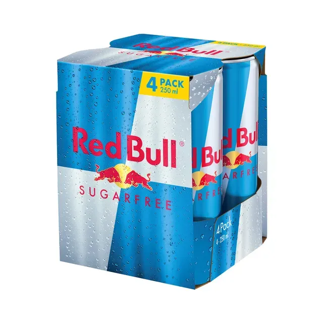 Energiajook Red Bull 4-pakk suhkruvaba magusainetega, RED BULL, 4 x 250ml