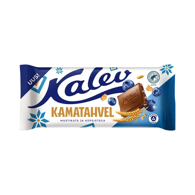Kamatahvel mustikate ja küpsistega, KALEV, 100 g