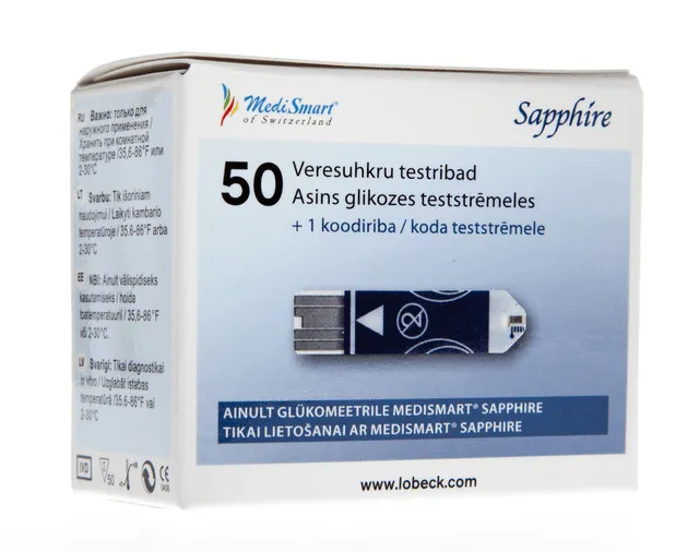 TESTRIBAD MEDISMART SAPPHIRE N50 (GLÜKOMEETRI)