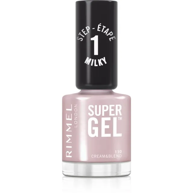 Rimmel Super Gel Geelküünelakk ilma UV / LED-lampide kasutamiseta varjund 110 Cream & Blend 12 ml