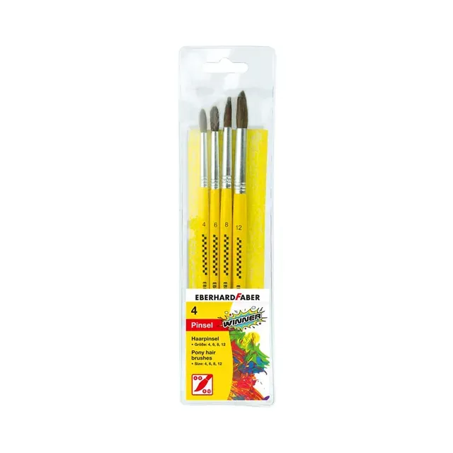 Pintslite komplekt ümar, EBERHARDFABER, 4 tk