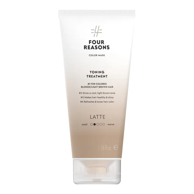 Hooldav ja tooniv juuksemask värvitud juustele Latte 200ml