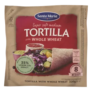 Täisteratortilja 20 cm x 8 tk, SANTA MARIA, 320 g