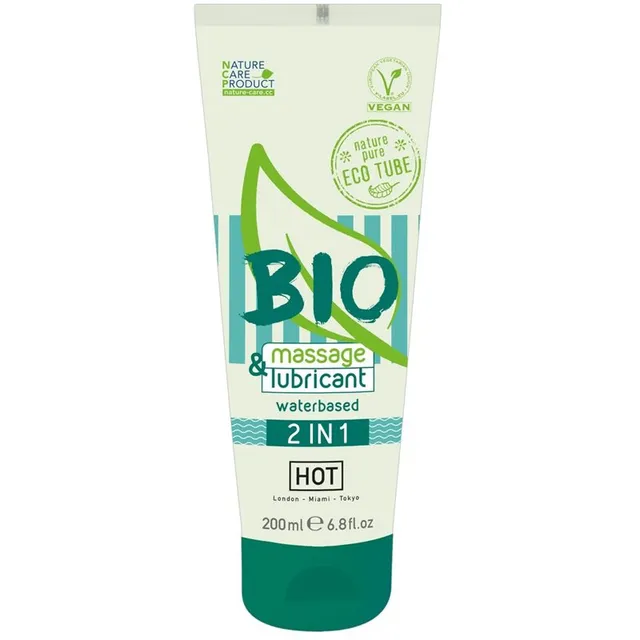 HOT Bio 2in1 massaaži- ja libestusgeel 200 ml