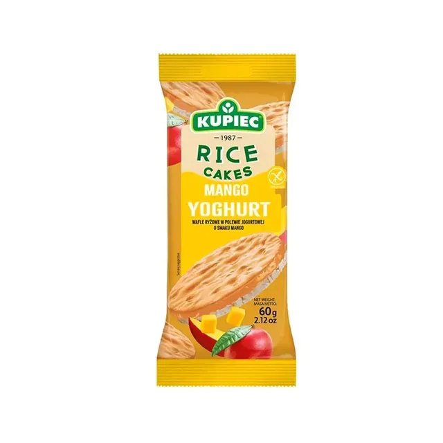 Riisivahvlid mangomaitselise jogurtiga, KUPIEC, 60 g