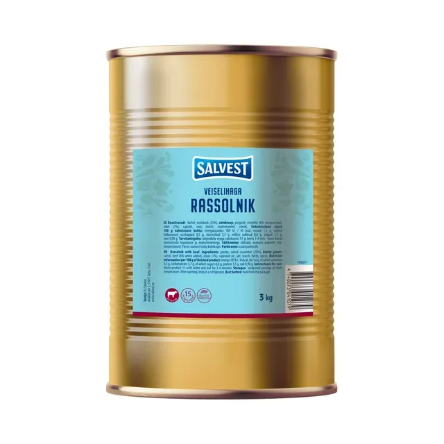 Veiselihaga rassolnik, SALVEST, 3 kg, ettetellimisel