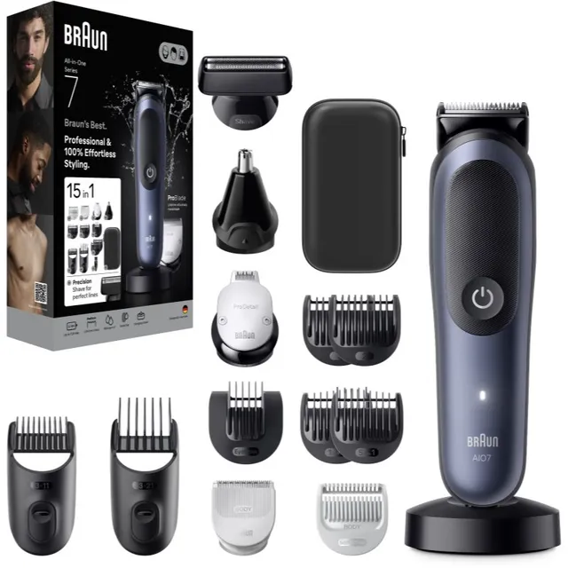 Braun All-In-One Series 7 AIO7580 juukse-, habeme- ja kehahoolduskomplekt viisteist ühes 1 tk