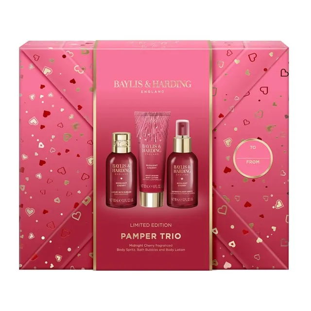 Midnight Cherry Gift Wrapped Pamper komplekt