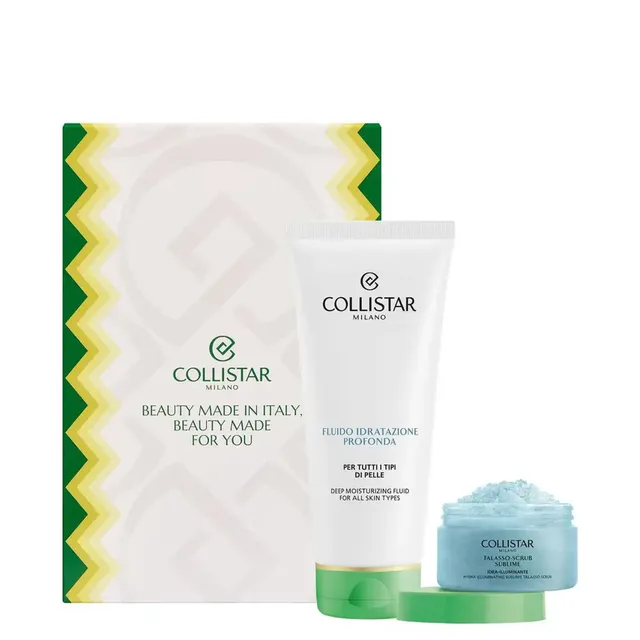 COLLISTAR Moisturizing Fluid & Hydra-Illuminating Talasso-Scrub Gift Set