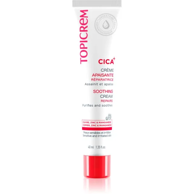 Topicrem CICA Soothing Cream Intensiivne uuendav kreem ärritunud nahale 40 ml