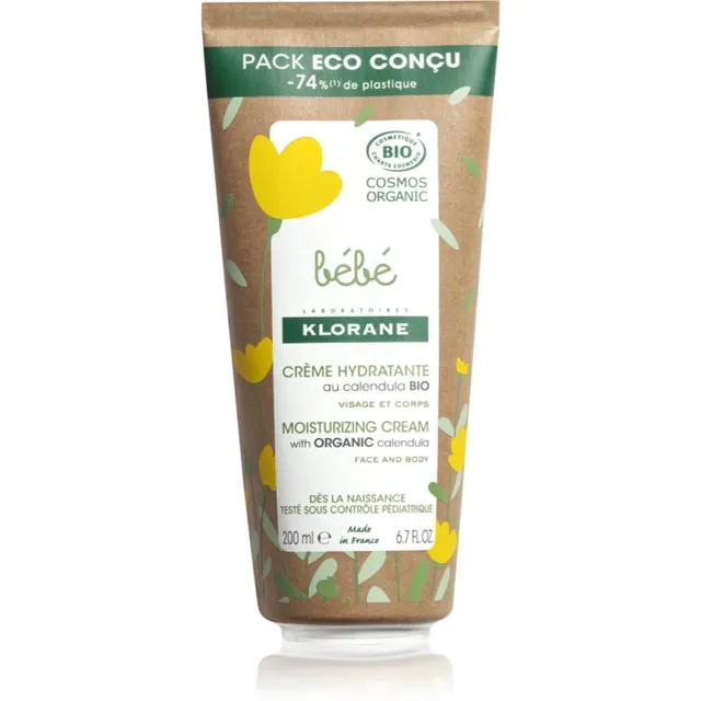 Klorane Bébé Calendula Niisutav kreem beebi nahale s BIO měsíčkem lékařským 200 ml
