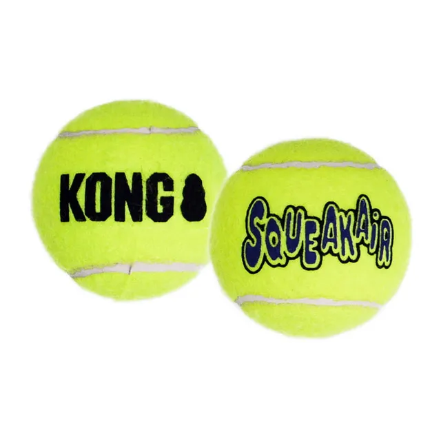 KONG Squeakair Tennis Ball koera mänguasi, L, 2 tk