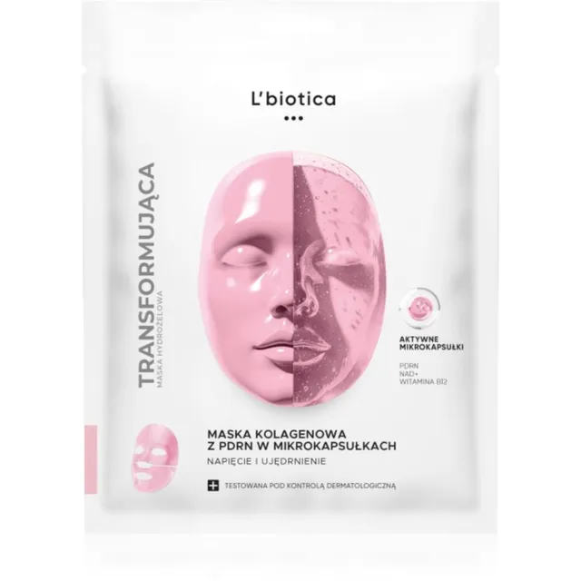 L’biotica Transforming Collagen Mask with PDRN in Microcapsules Kollageenimask pinguldava toimega 1 tk