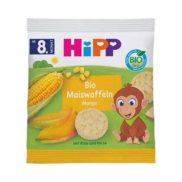 Maisivahvlid mangoga ÖKO al.8kuud, HIPP, 23 g