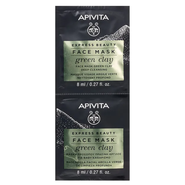 APIVITA Express Beauty Green Clay Face Mask 2x8ml