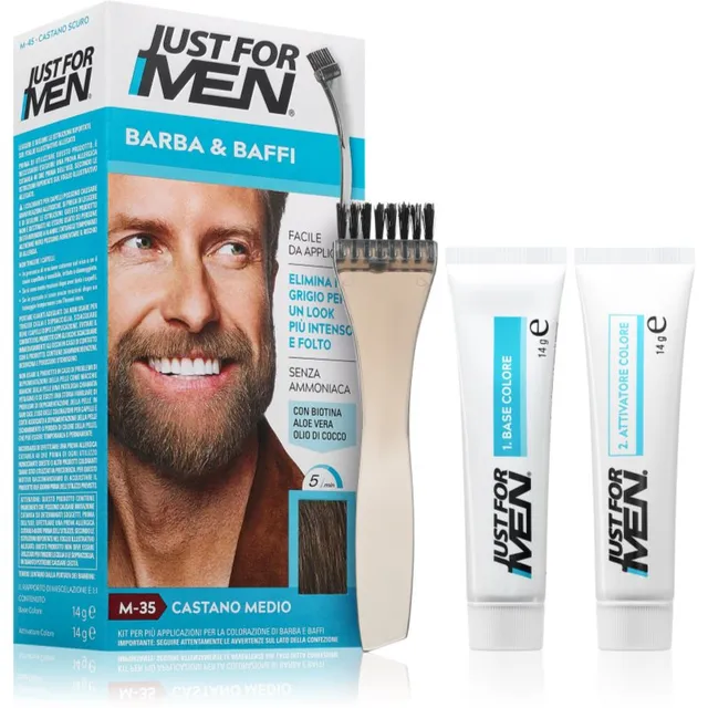 Just for Men Men Moustache & Beard habemevärv hallide karvade katmiseks varjund M-35 Mid Grey 1 tk