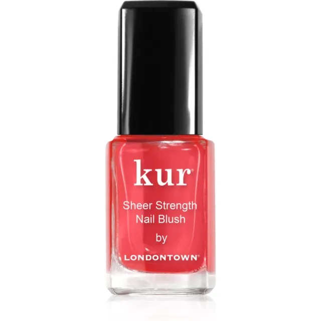 LONDONTOWN Kur Sheer Strength Nail Blush pinguldav ja kirgastav toonitud hooldusvahend küüntele varjund Poppy 12 ml