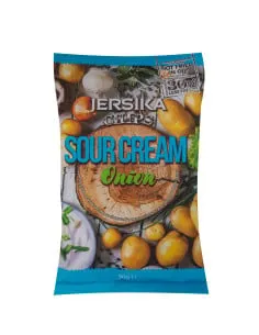 JERSIKA kartulikrõpsud hapukoore- ja sibulamaitselised 90 g