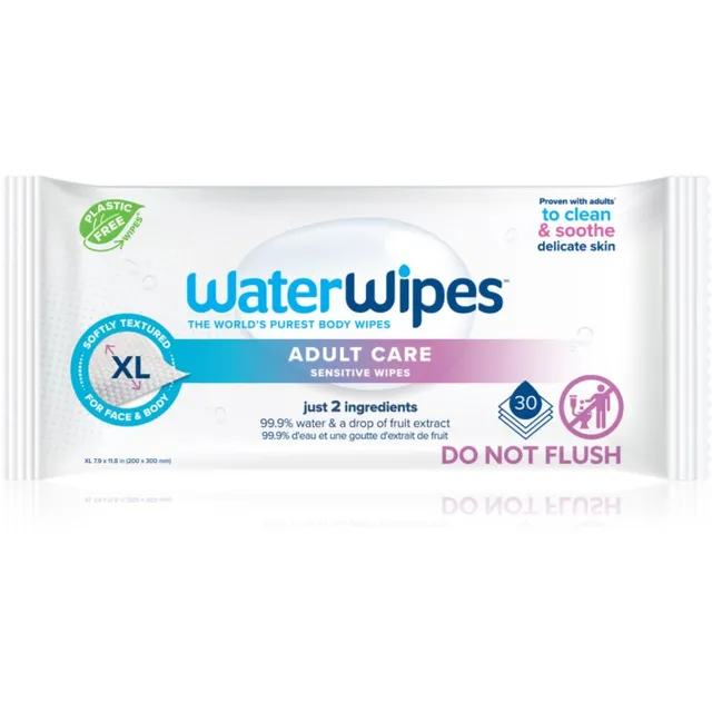 WaterWipes Adult Care Niisked salvrätikud täiskasvanutele 30 tk