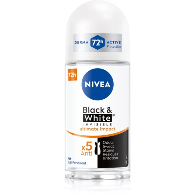 Nivea Invisible Black & White Ultimate Impact Rulldeodorant-antiperspirant naistele 50 ml