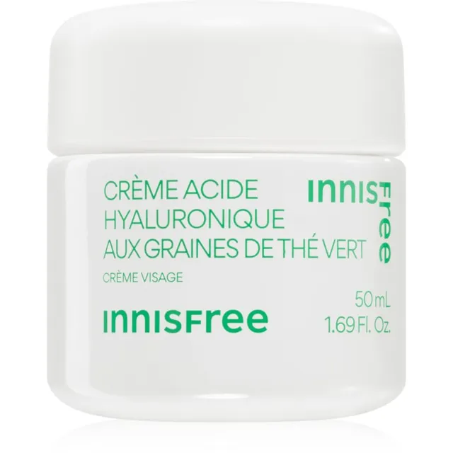 innisfree Green Tea Seed Hyaluronic Cream Niisutav näokreem rahustavate efektidega 50 ml