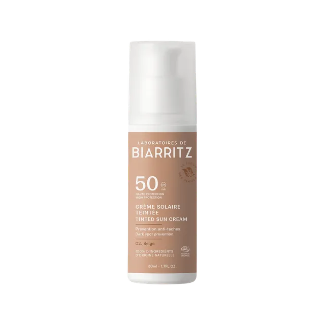 Laboratoires de Biarritz Certified Organic SPF50 Tinted Face Sun Cream
