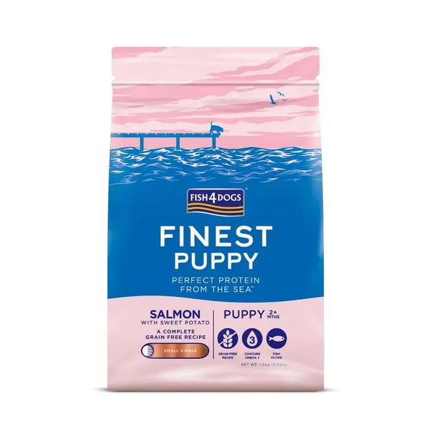 Fish4Dogs kutsika täissööt lõhega, väike graanul 1,5 kg
