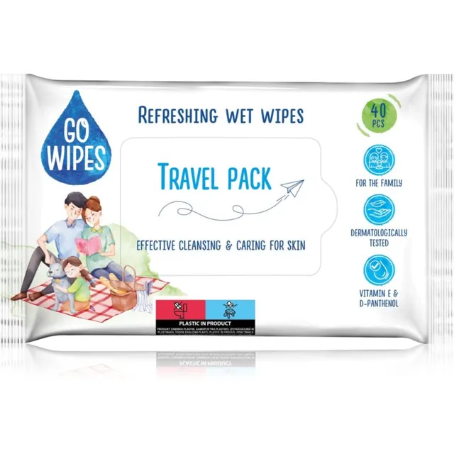 GoWipes Refreshing Niisked puhastusrätikud kätele 40 tk