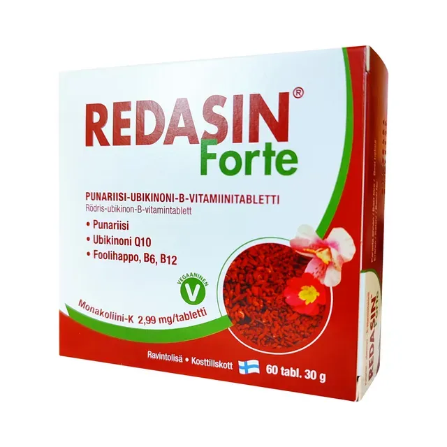 Südametabletid punase riisiga N60, REDASIN FORTE, 30 g