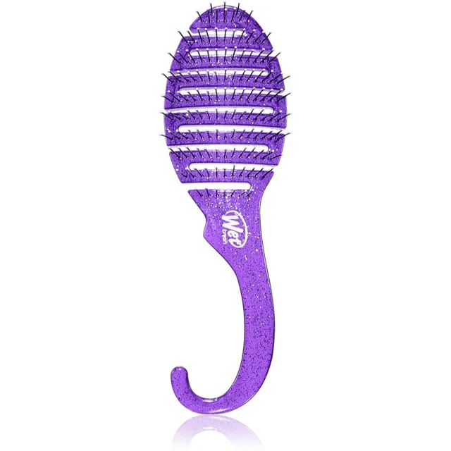 Wet Brush Shower Glitter Dtangler Pink Juuksehari duši jaoks Purple 1 tk