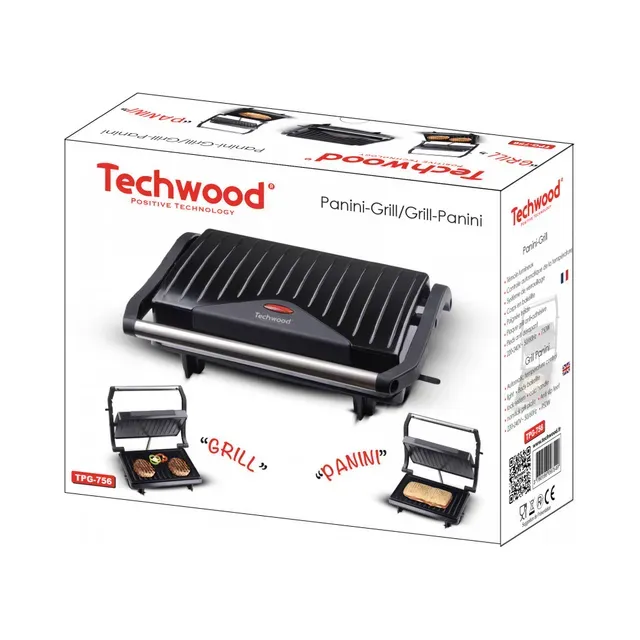 Panini grill automaatne, TECHWOOD, 1 tk