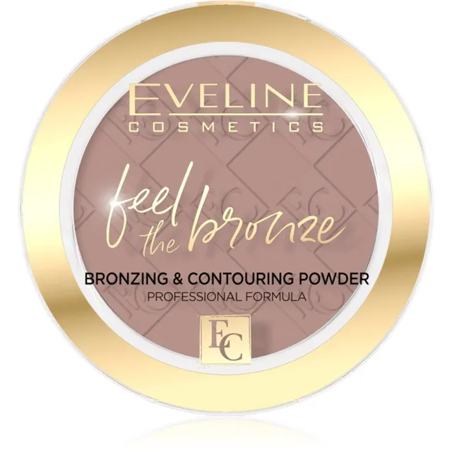 Eveline Cosmetics Feel The Bronze Pruunistav ja kontuuriv kompaktpuuder varjund 01 Milky Way 4 g