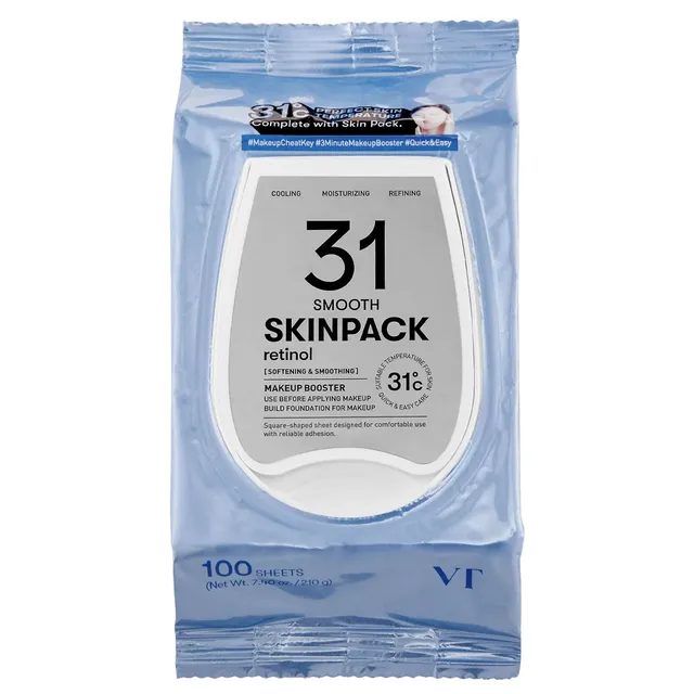 VT COSMETICS 31 Skinpack Retinol Make-up Primer Sheet Mask 100pcs