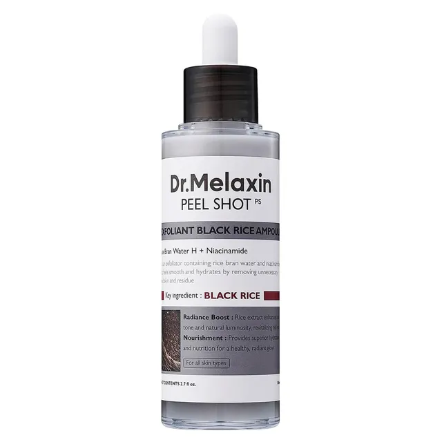 DR.MELAXIN Peel Shot Exfoliant Black Rice Ampoule 80ml