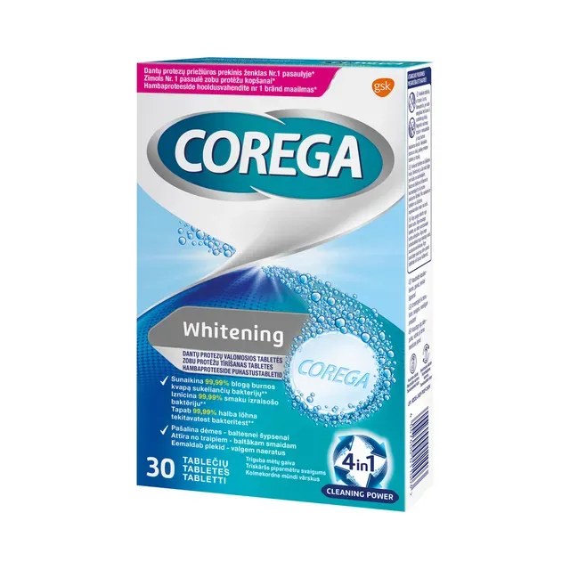 Tabletid proteeside puhastuseks, COREGA, 30 tk