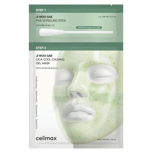 CELIMAX Ji Woo Gae Cica PHA Peel 2-Step Gel Mask 30g