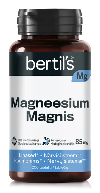 BERTILS MAGNEESIUM MAGNIS 85MG TBL N200