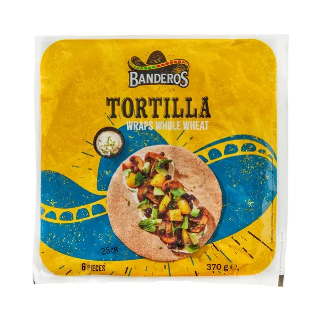 Täisteratortilla 25 cm x 6 tk, BANDEROS, 1 tk