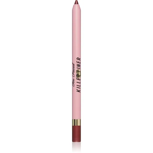 Too Faced Killer Liner 36 Hour Waterproof Gel Eyeliner Pencil Veekindel geel-silmalainer pikaajalise mõjuga varjund Metallic Burgundy 1,2 g