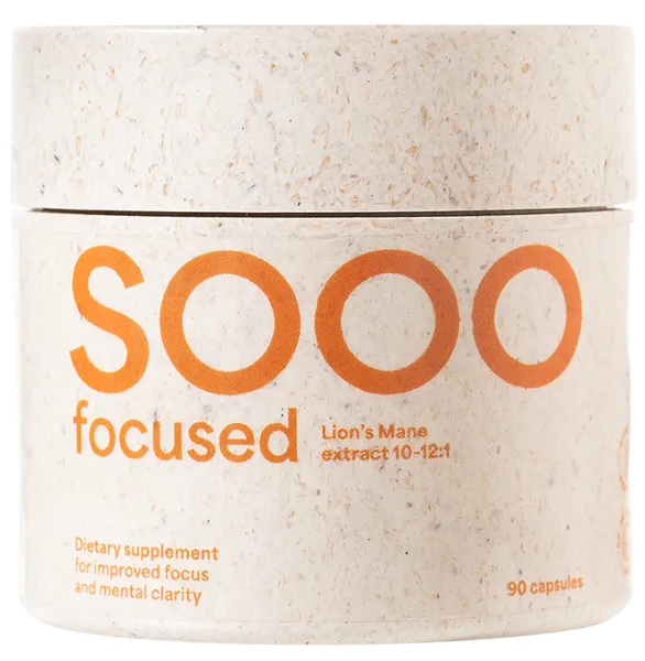 SOOO focused: Lion’s Mane ekstrakt 350 mg, N90, 10-12:1