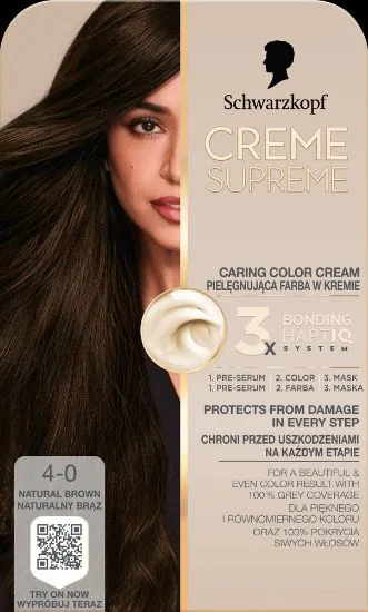 Schwarzkopf Crème Supreme 4-0 LOOMULIK TUMEPRUUN