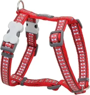 Traksid koerale, helkurmustriga Reflective Bones Red (Red Dingo)